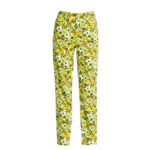 NWT ModCloth Wildflower Valley Jeans Floral Print green size 0